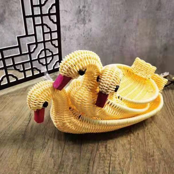 Decorative Woven Dog-Shaped Storage Basket | High & Bury
