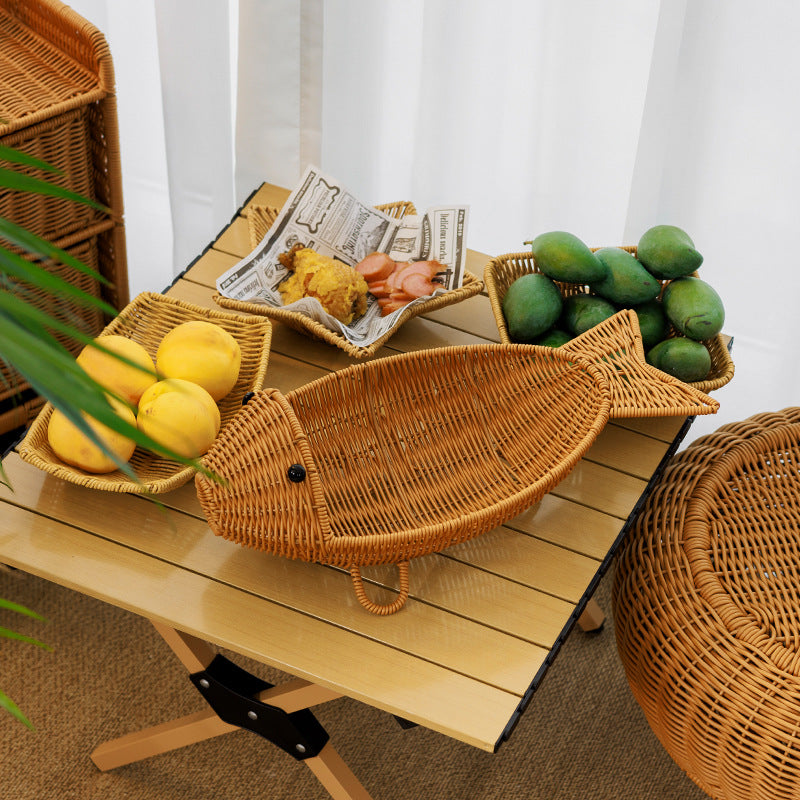 Decorative Woven Fish-Shaped Basket | High & Bury