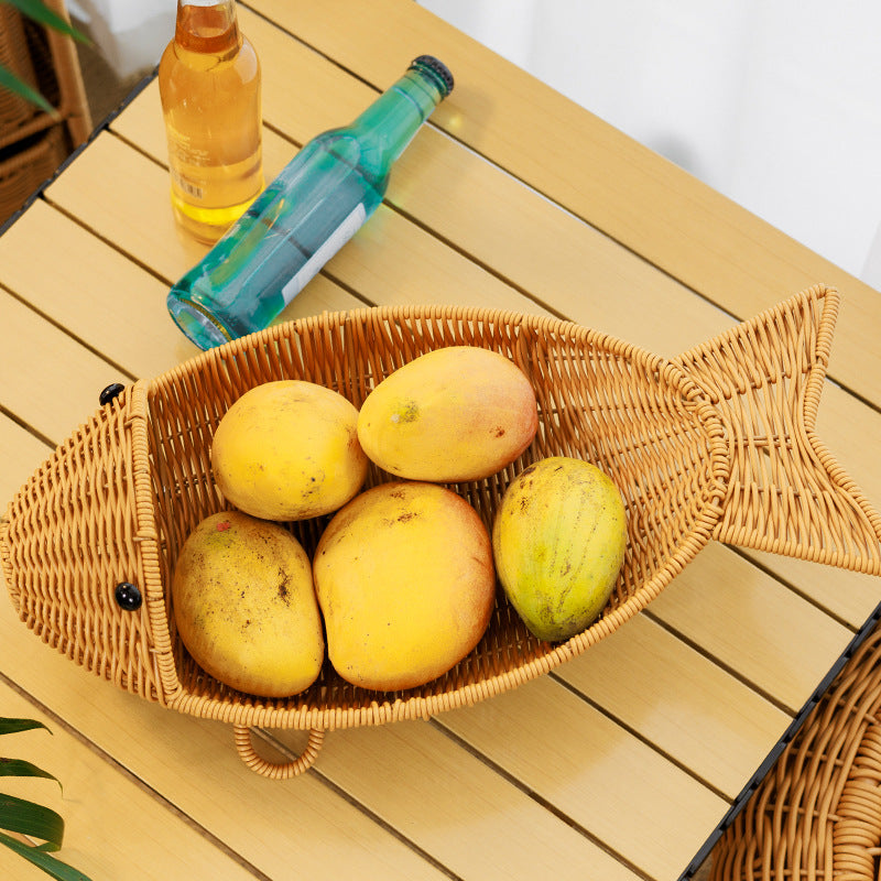 Decorative Woven Fish-Shaped Basket | High & Bury