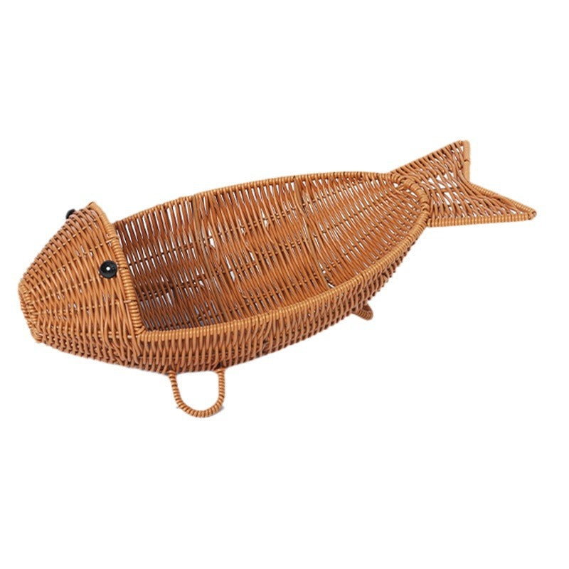 Decorative Woven Fish-Shaped Basket | High & Bury