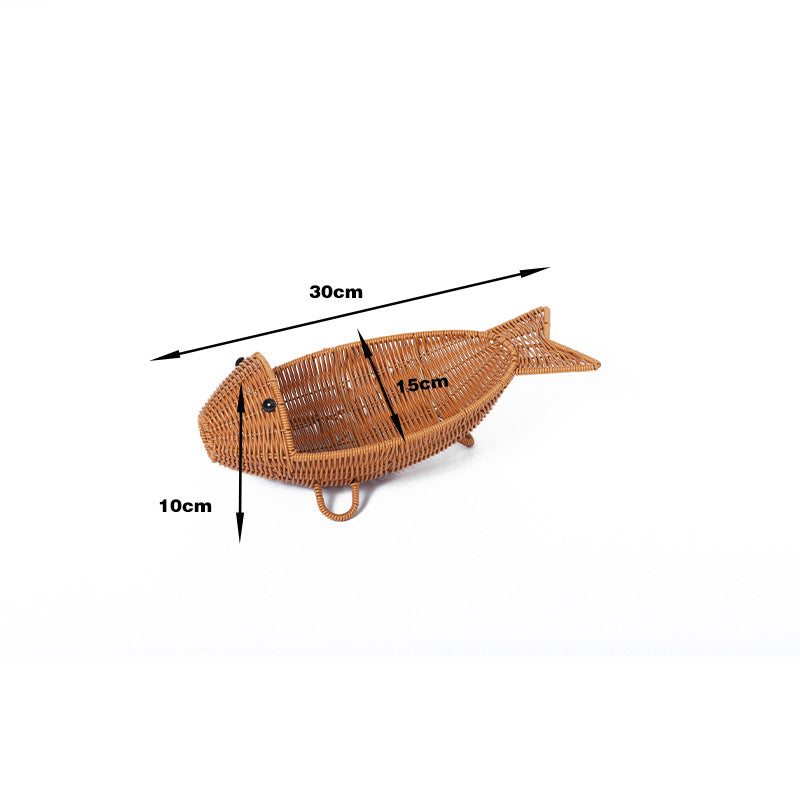 Decorative Woven Fish-Shaped Basket | High & Bury