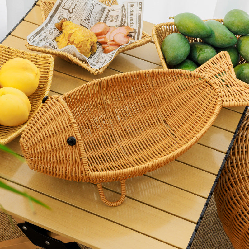 Decorative Woven Fish-Shaped Basket | High & Bury