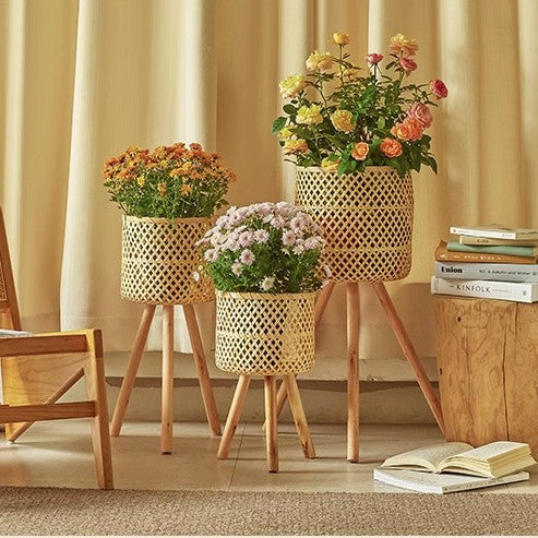 Decorative Woven Flower Planters | High & Bury