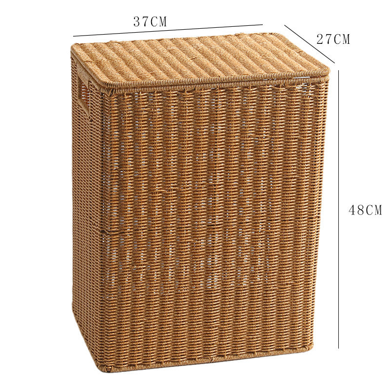 Decorative Woven Laundry Basket | High & Bury