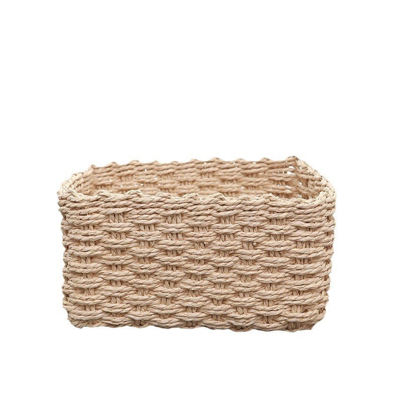 Decorative Woven Organizer Basket | High & Bury