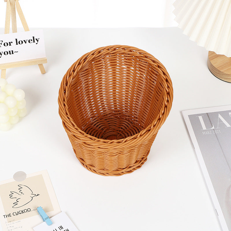 Decorative Woven Round Basket | High & Bury