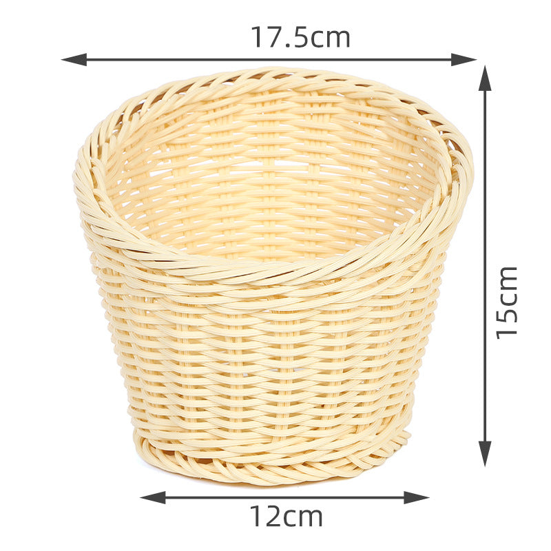 Decorative Woven Round Basket | High & Bury