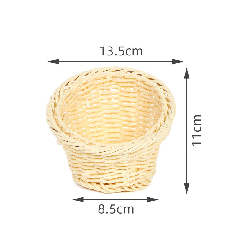 Decorative Woven Round Basket | High & Bury