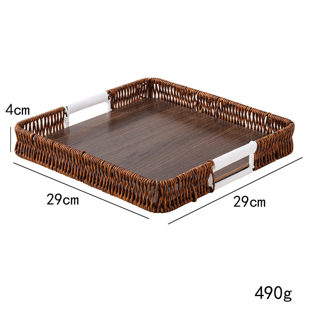 Decorative Woven Serving Tray | High & Bury