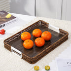 Decorative Woven Serving Tray | High & Bury