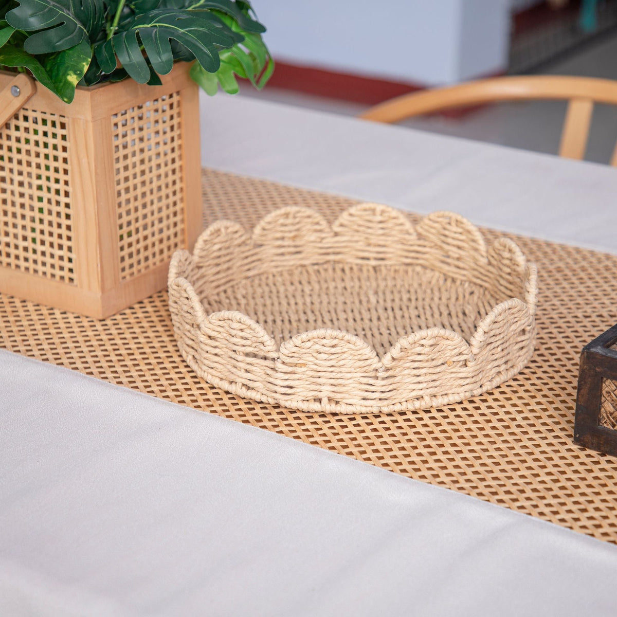 Decorative Woven Serving Trays | High & Bury