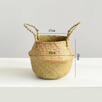 Decorative Woven Storage Basket Beige | High & Bury