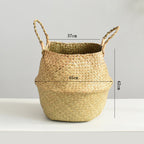 Decorative Woven Storage Basket Beige | High & Bury