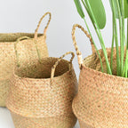 Decorative Woven Storage Basket Beige | High & Bury