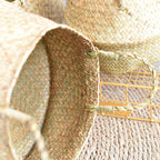 Decorative Woven Storage Basket Beige | High & Bury