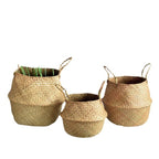 Decorative Woven Storage Basket Beige | High & Bury