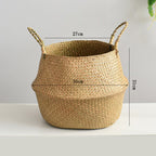 Decorative Woven Storage Basket Beige | High & Bury