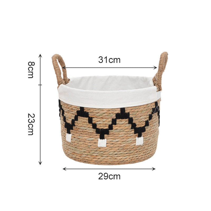 Decorative Woven Storage Basket Large | High & Bury