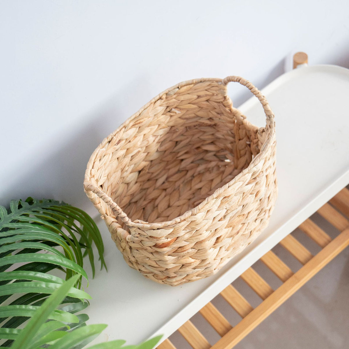 Decorative Woven Storage Basket Natural | High & Bury