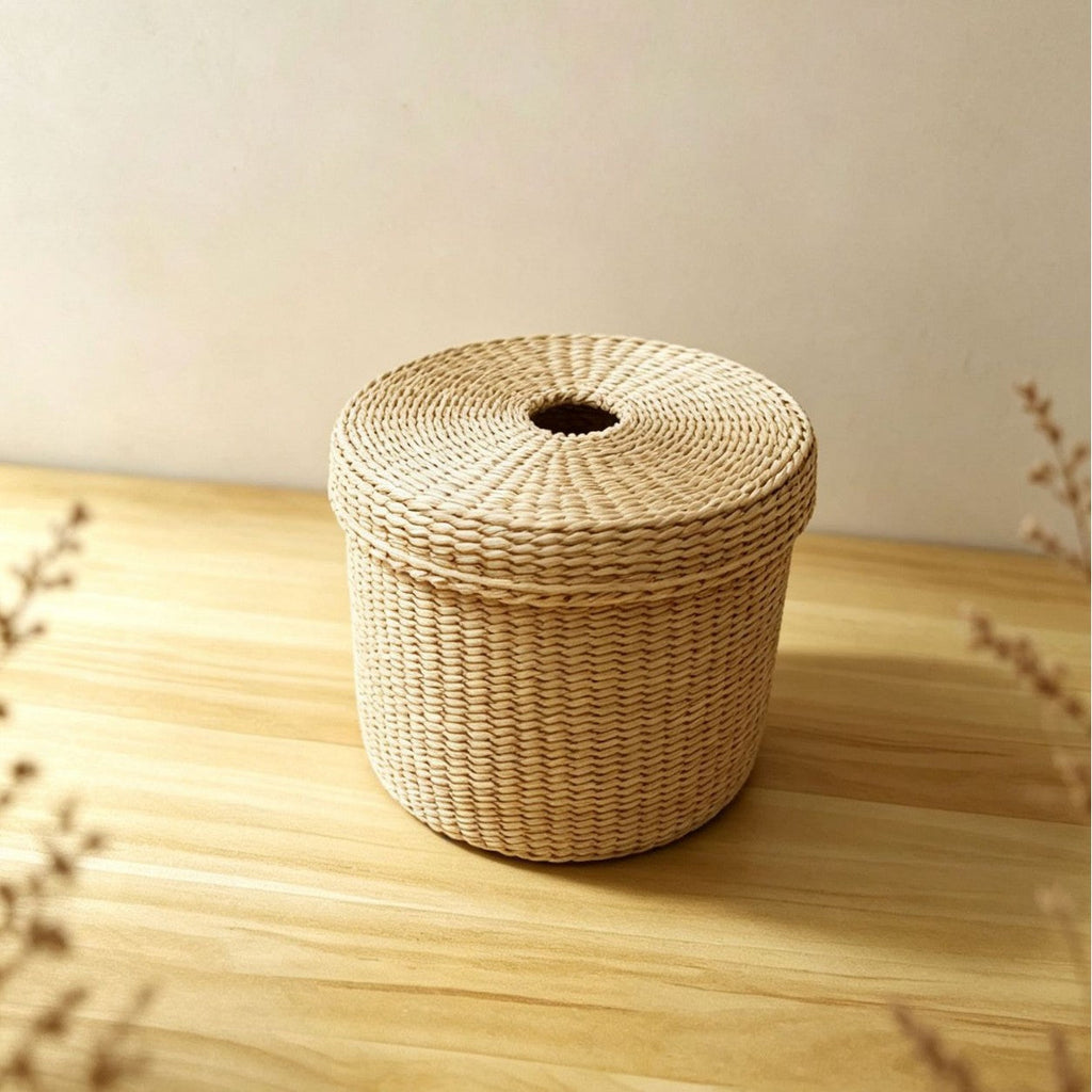 Decorative Woven Tissue Box Cover | High & Bury