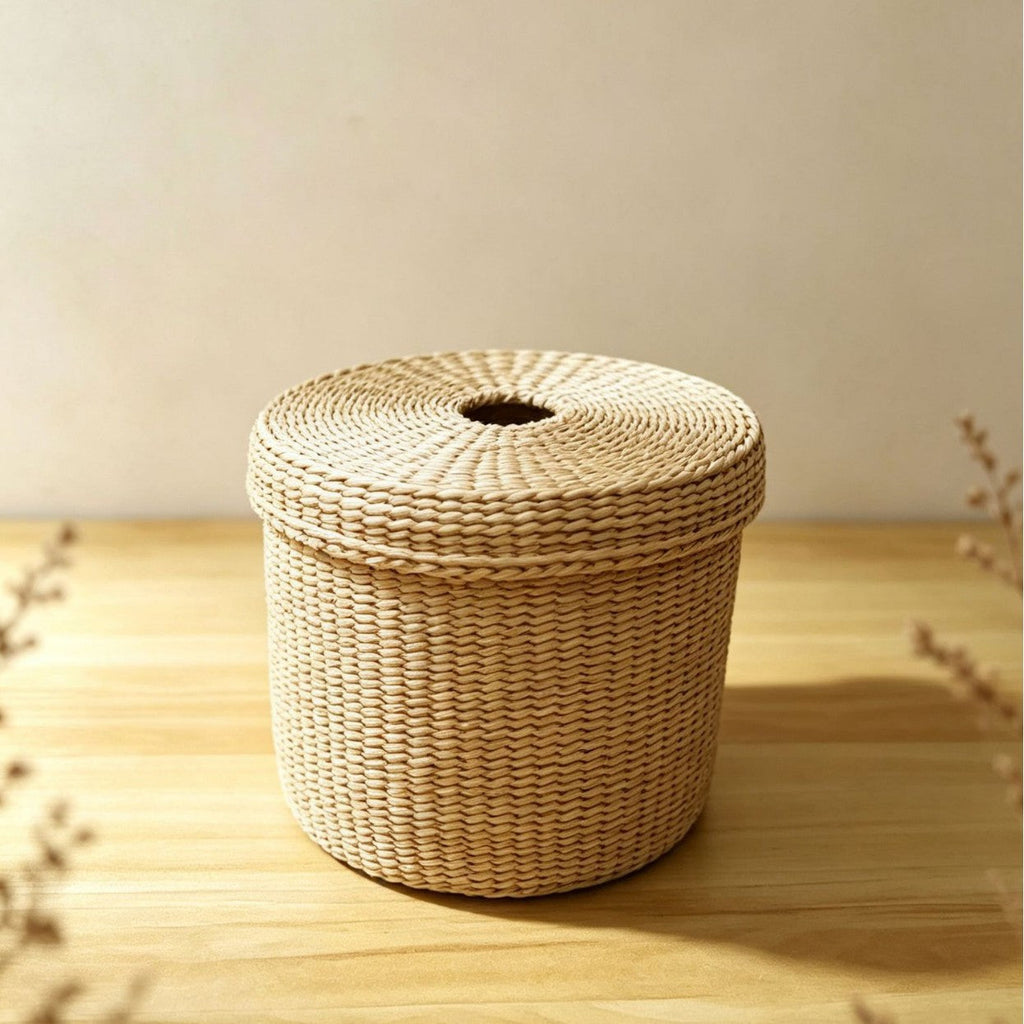 Decorative Woven Tissue Box Cover | High & Bury