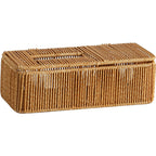 Decorative Woven Tissue Box Cover Light Brown | High & Bury
