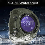 Digital Pedometer Watch, 5 Bar Water Resistance, Resin Case, view 2