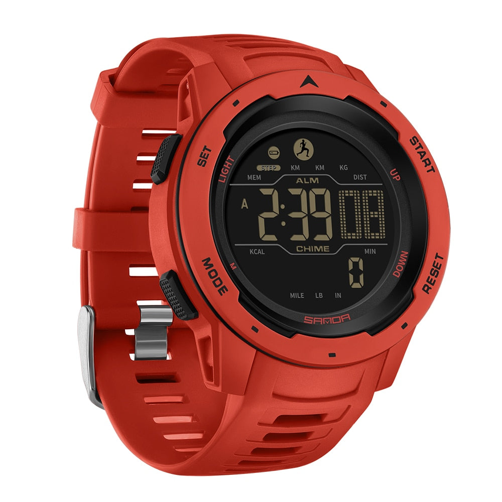 Digital Pedometer Watch, 5 Bar Water Resistance, Resin Case, view 8