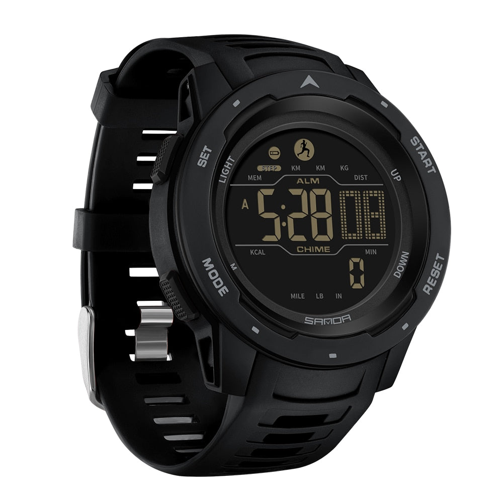 Digital Pedometer Watch, 5 Bar Water Resistance, Resin Case