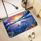Dolphin-Themed Decorative Bath Mat | High & Bury