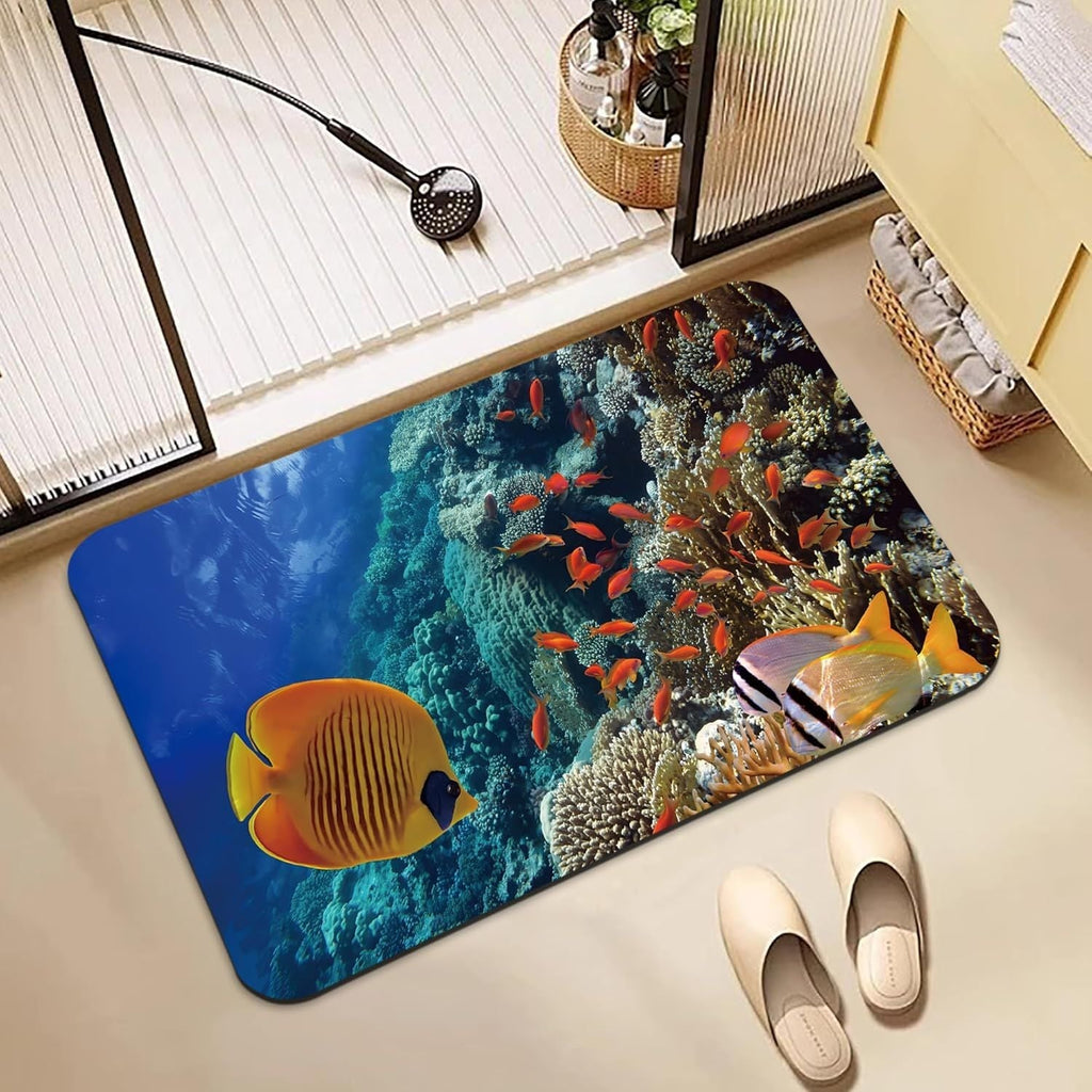 Dolphin-Themed Decorative Bath Mat | High & Bury