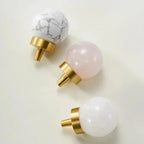 Dorrynta Brass Marble Knobs