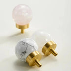 Dorrynta Brass Marble Knobs
