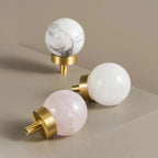 Dorrynta Brass Marble Knobs