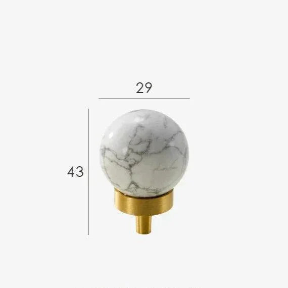 Dorrynta Brass Marble Knobs