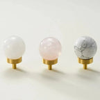Dorrynta Brass Marble Knobs
