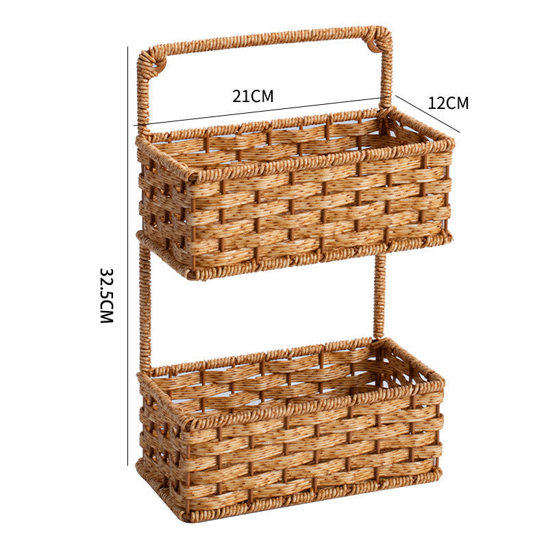Double Layer Woven Storage Container | High & Bury