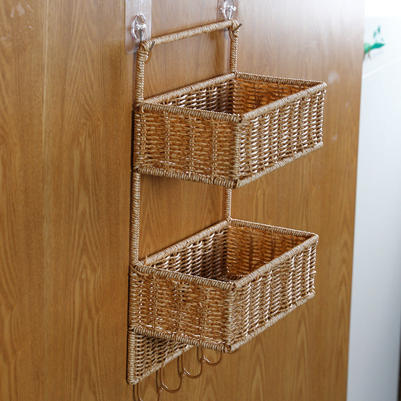 Double Tier Woven Storage Basket | High & Bury