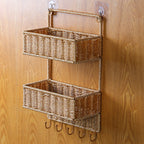 Double Tier Woven Storage Basket | High & Bury