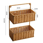 Double Tier Woven Storage Basket | High & Bury