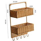 Double Tier Woven Storage Basket | High & Bury