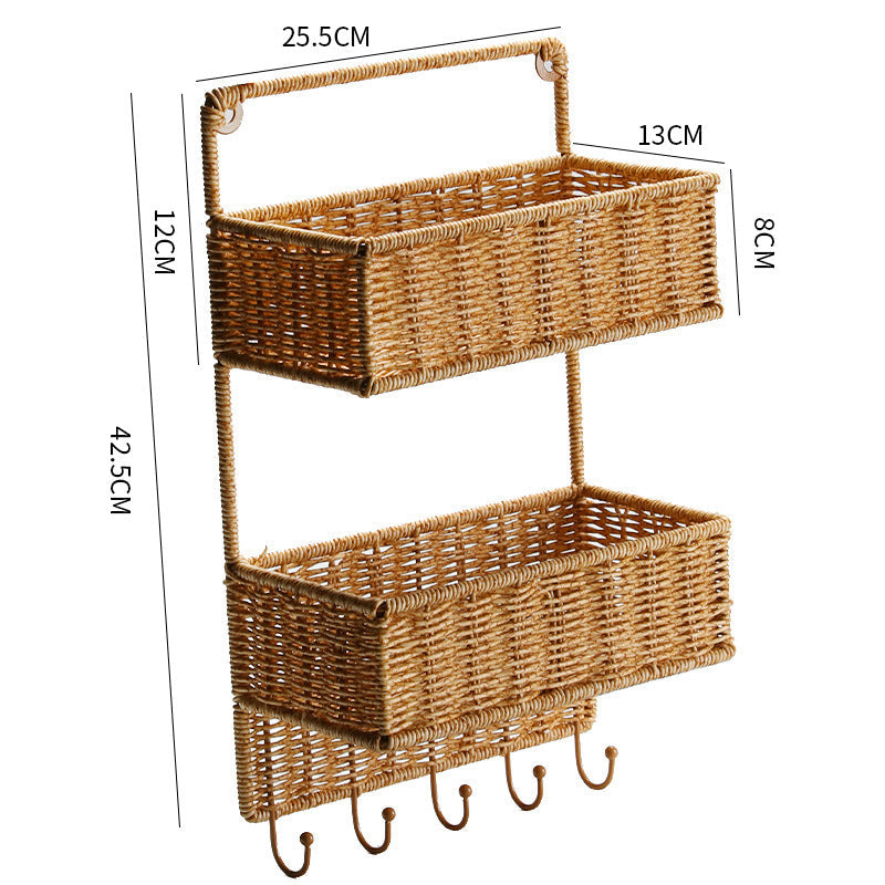 Double Tier Woven Storage Basket | High & Bury