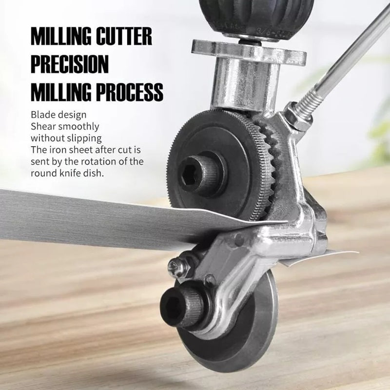 Drill-Powered Metal Cutting Attachment, Alloy Steel, 12–21V, view 3