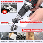 Drill-Powered Metal Cutting Attachment, Alloy Steel, 12–21V, view 4