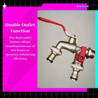 Dual-Outlet Stainless Steel Garden Tap with Quick Connectors, view 2
