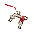 Dual-Outlet Stainless Steel Garden Tap with Quick Connectors