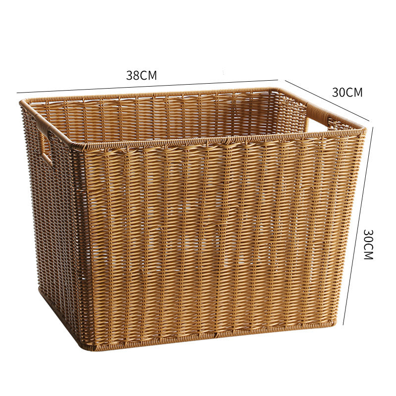 Eco-Friendly Woven Storage Basket Light Brown | High & Bury