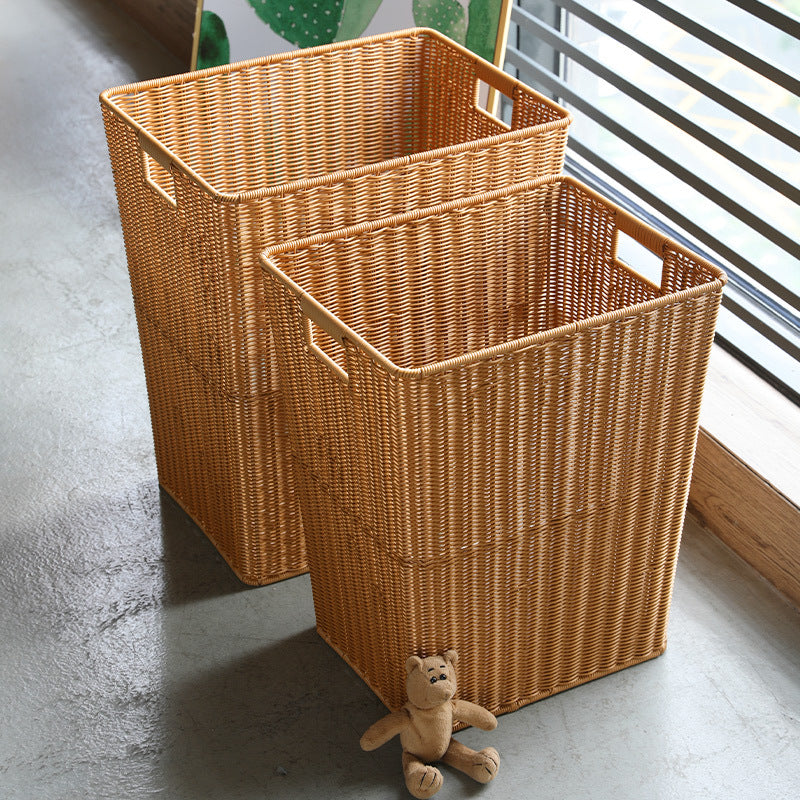 Eco-Friendly Woven Storage Basket Light Brown | High & Bury