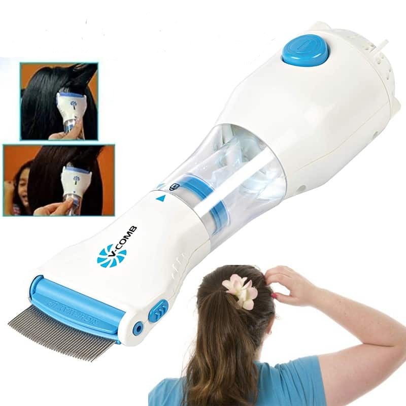 Electric Lice Comb and Vacuum Remover with Stainless Steel Comb, view 4