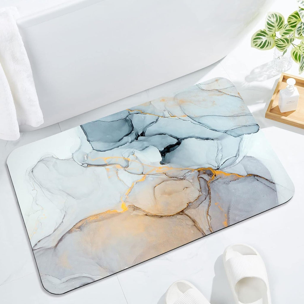 Elegant Abstract Art Bath Mat | High & Bury